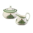thumbnail image 2 of Spode Christmas Tree Sugar & Creamer Set (3-Piece) - Porcelain 16oz Sugar, 8oz Creamer Container, Wood Tray - Festive Holiday Tea & Coffee Serving Set - Dishwasher Safe Tableware for Gifting, 2 of 6