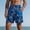 a_Blue, variant on Mens Swim Trunks Quick Dry Board Shorts Breathable Fit Print Beach Shorts Swimwear Bathing Suits