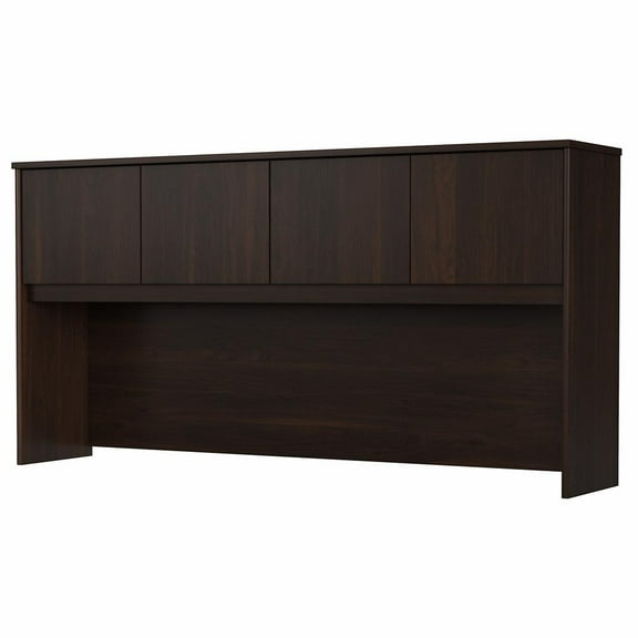 Studio C 72W Desk Hutch in Black Walnut - Engineered Wood