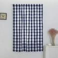 thumbnail image 5 of Namzi Blue and White Buffalo Check Tie Up Curtains Farmhouse Thermal Insulated Window Adjustable Balloon Curtain Shade for Small Window (24" x 47", Blue), 5 of 5