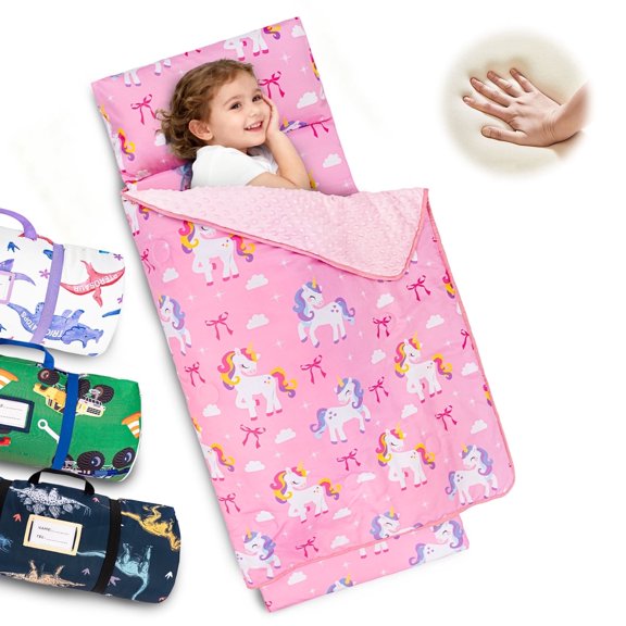 Primlect Nap Mat, 55"x35", Foam Thickened Sleeping Bags with Detachable, Washable Cover, for Daycare