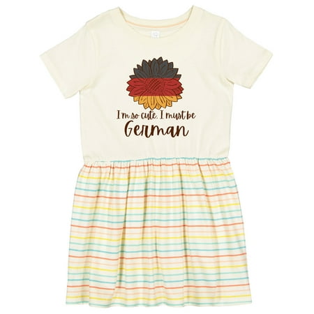 

Inktastic I m So Cute I Must Be German Sunflower Girls Toddler Dress