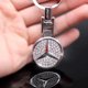 thumbnail image 1 of Accesorio para llavero de coche Sincero 3D con incrustaciones de cristal brillante y logotipo de doble cara de aleación de zinc con caja de regalo para Mercedes Benz, 1 of 1
