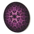 thumbnail image 3 of Designart 'Abstract Purple Thorn Flower Shape' Modern Wood Wall Clock, 3 of 5