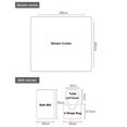 thumbnail image 3 of 4-piece Bathroom Curtain Wall Decoration for Home Indoor Moon Flower Bathroom 4-piece Set (180*180 Shower Curtain+toilet Cover+u-shaped Cushion+ Carpet), 3 of 3
