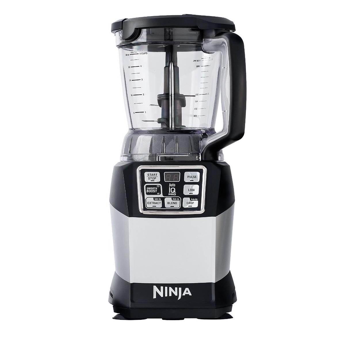 Ninja AMZ493BRN Compact Kitchen System, 1200W, 3 Functions for Smoothies,  Dough & Frozen Drinks with Auto-IQ, 72-oz.* Blender Pitcher, 40-oz.  Processor Bowl & 1…