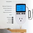 thumbnail image 5 of Symkmb Plug-in Thermostat Temperature Controller Socket Heating Cooling Control 1800W 110V 15A Backlit Display US Plug ABS White, 5 of 6