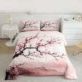 thumbnail image 2 of Manfei Cherry Blossoms Full Size Comforter Sets 3-Piece for Boys Girls,Pink Sakura Bedding Comforter Set,Japanese Style Lightweight Bedding Sets,Luxury Bedroom Decor,Reversible, 2 of 8