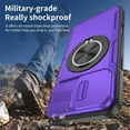 thumbnail image 7 of Case for iPhone 15 Pro with Rotating Metal Stand, MagSafe Magnetic Wireless Charging,Sliding camera casing,Shockproof Dropproof Tough Rugged Protective Case Cover,Purple,For iPhone 15 Pro, 7 of 7