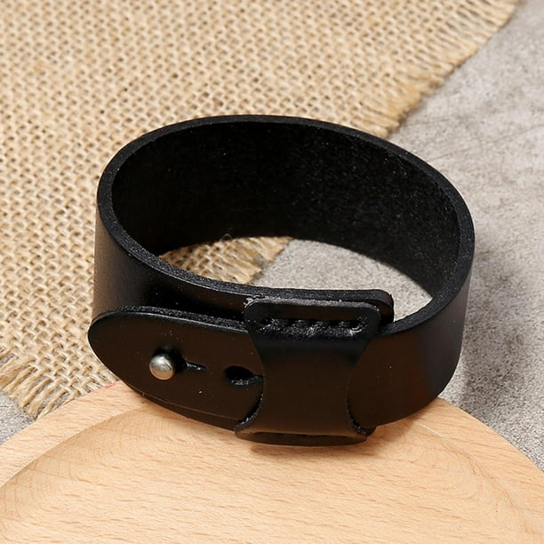 Brazalete ancho Hugo con cinturón ancho para diario negro