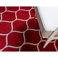 thumbnail image 5 of Unique Loom 3146722 Tapis Rectangulaire en Treillis Arrondi de 8 x 10 Pi&44; Rouge, 5 of 5