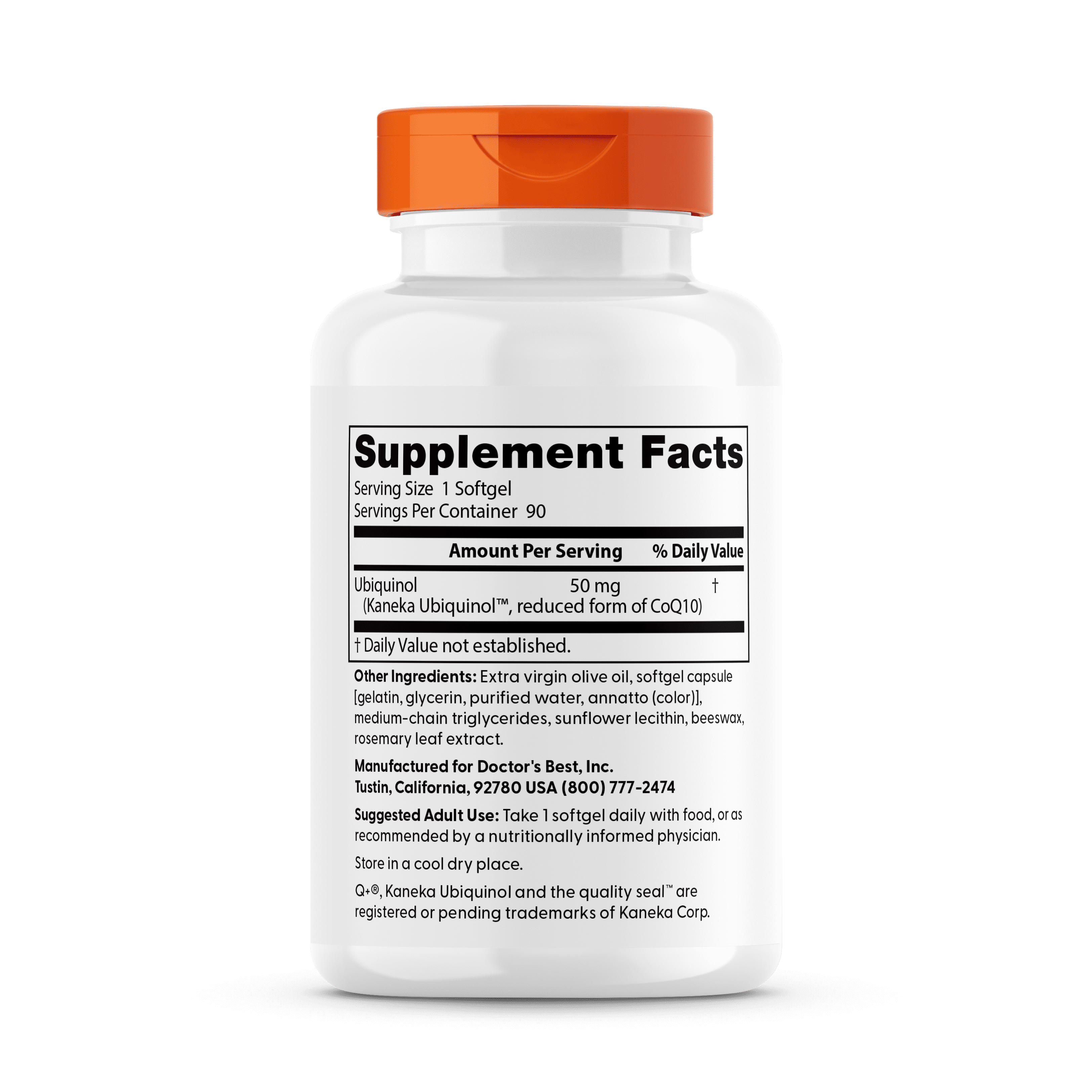 Doctor's Best Ubiquinol with Kaneka QH, 90 Ct