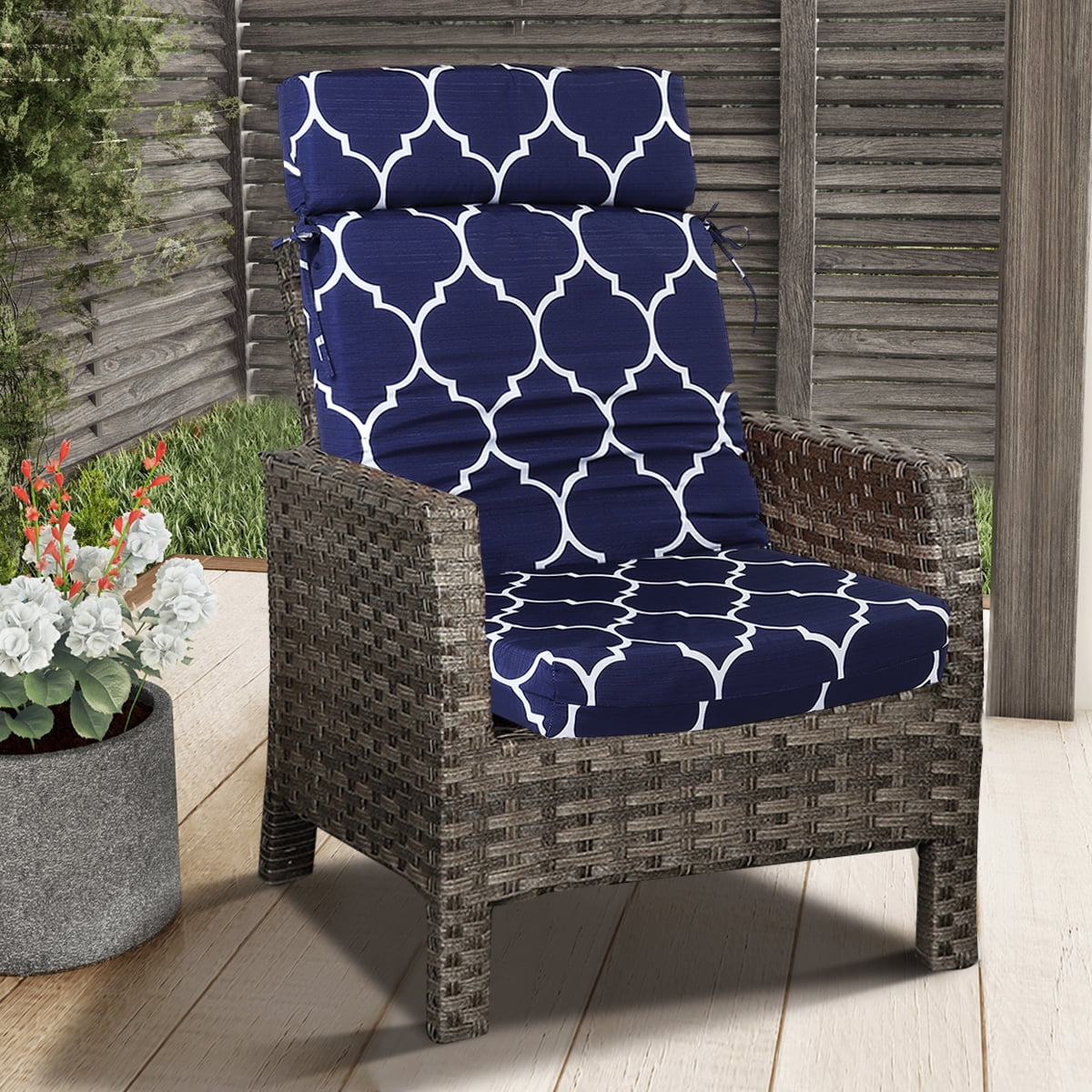 High Back Chair Cushion, Non-Slip Rocking Chair Pad Set ...