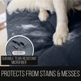 thumbnail image 2 of Original Patent Pending Reversible X-Large Oversized Sofa Protector, Many Colors, Seat Width to 78 Inch, Furniture Slipcover, 2 Inch Strap, Couch Slip Cover Throw for Pets, Denim Lt Taupe, 2 of 8