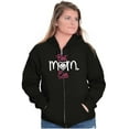 thumbnail image 3 of Cute Sweet Mothers Day Best Mom Ever Womens Plus Size Graphic Zipper Hoodie Brisco Brands 2X, 3 of 5