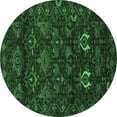 thumbnail image 1 of Ahgly Company Indoor Round Persian Emerald Green Traditional Area Rugs, 3' Round, 1 of 4