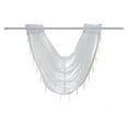 thumbnail image 4 of Cortina de cuentas con línea de seda blanca plateada, cenefa de cortina de cuentas, cenefas de cocina transparentes para ventanas, cenefa de cortina de ventana individual con bolsillo para barra (1 unidad) JM, 4 of 7