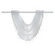 thumbnail image 4 of Cortina de cuentas con línea de seda blanca plateada, cenefa de cortina de cuentas, cenefas de cocina transparentes para ventanas, cenefa de cortina de ventana individual con bolsillo para barra (1 unidad) JM, 4 of 5