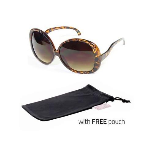 Huge Extra Oversized Large Women Retro Vintage Round Sunglasses Light Tortoise