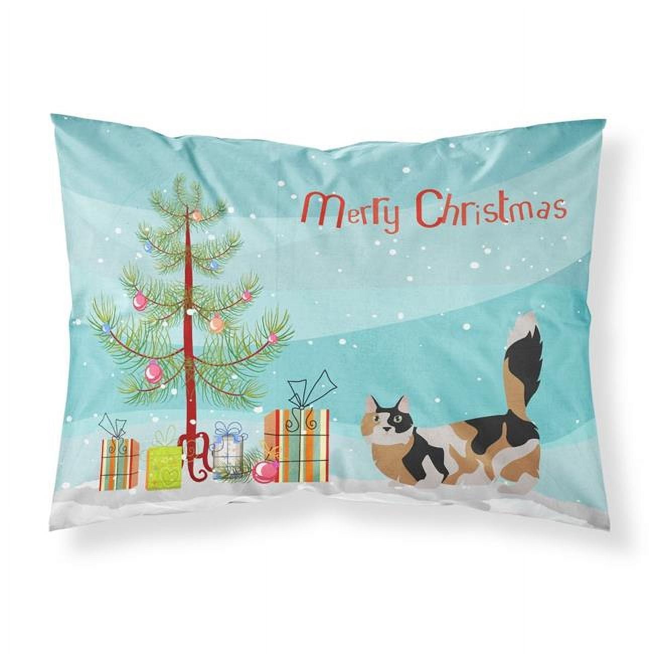 30 x 0.15 x 20.5 in. Munchkin No.3 Cat Merry Christmas Fabric Standard Pillowcase