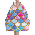 thumbnail image 1 of Colorful Rainbow Printed,Women's Oversized Wearable Blanket Hoodie, Blanket Sweatshirt,Flannel Pullover Blanket, 1 of 9
