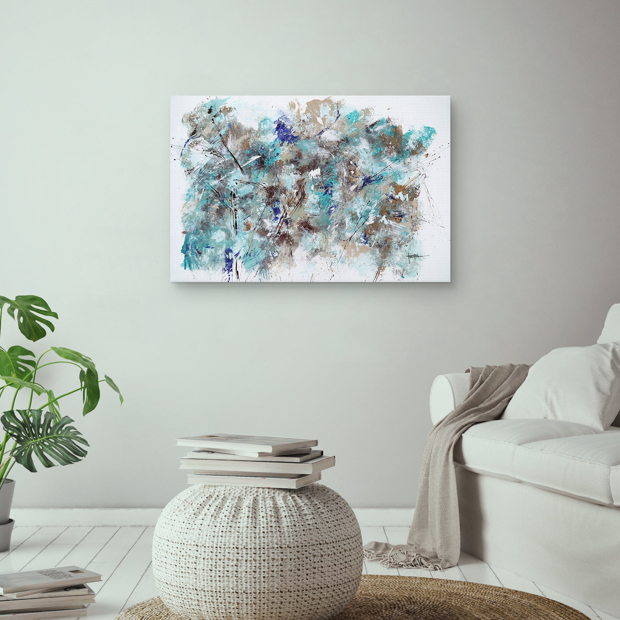 Masterpiece Art Gallery Abstract Painting, 24" x 36"