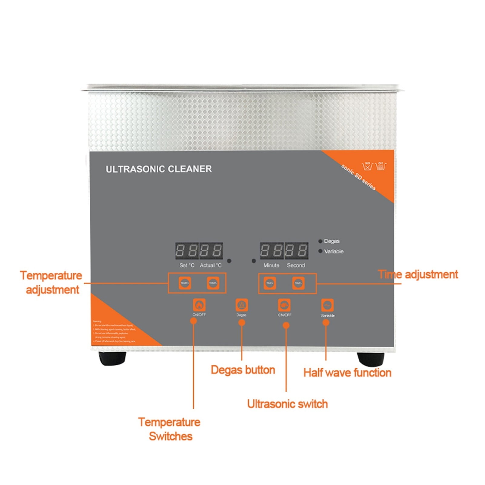 Ultrasonic Cleaner 3L 120W With Heater Timer Degas 40khz Wash Jewelry Ring Oil Rust Removal Surgical Clinic Dental Tool ,Strong Cleaning