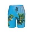 thumbnail image 5 of PAYOHTO Boy Swim Trunks Medium Size 10-12 Teens Boy Beach Board Shorts Palm Trees Over Clear Blue Sky Quick Dry Bathing Suit Swimwear, 5 of 9