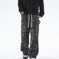 thumbnail image 1 of Puntoco Pantalones cargo de color sólido con bolsillos y cremallera, cintura elástica y largo completo para hombre, 1 of 5