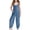 A02-Blue, variant on NIEWTR Teen Girls Summer Jumpsuits Spaghetti Strap Loose Solid Romper Kids Casual Sleeveless Overalls with Pockets(A02-White,11-12 Years)