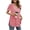 # Pink, variant on T Shirts for Womens Tunic Tops Summer Clothes Short Sleeve V Neck Blouses Ladies Clothing Pullover Cotton Black XL