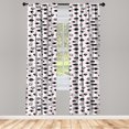 thumbnail image 4 of Ambesonne Love Window Curtains, Brush Drawn Like Eyes Lips, Each 28" W x 95" L, Rose Charcoal Grey, 4 of 4