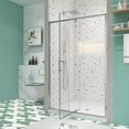 thumbnail image 2 of JimsMaison 38-42 in. W x 71 in. H Piovt Swing Semi-Frameless Sliding Shower Door with 1/4"(6mm) Tempered Glass, Chrome, 2 of 12