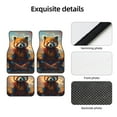 thumbnail image 4 of Yiaed Prairie Meditating Raccoon Print Carpet Floor Mats for Cars, Auto Accessories Front & Rear Car Floor Mats Car Floor Foot Mat Sets of 4 Pieces, 4 of 7
