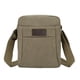 thumbnail image 2 of Bolso de hombro de lona estilo coreano para hombre | Bandolera mediana | Tejido natural ecológico | Gran capacidad (20 x 16 x 6 cm) | Mochila informal verde para caminar y hacer ejercicio, 2 of 6