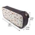 thumbnail image 3 of Picia Mushrooms And Butterflies Pattern Large Capacity PU Leather Pencil Case Organizer Pen Marker Holder Double Zipper Storage Bag Big Pencil Pouch for College Office, 3 of 6