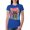 Royal, variant on Dean Russo Cosmic Trash Panda Animal Lover Womens Slim Fit Junior Tee, White, Medium
