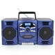 thumbnail image 1 of Emerson Reproductor de CD portátil Boombox con reproductor de casete, grabadora de cinta, radio AM/FM, entrada auxiliar MP3, parlantes desmontables, CA/CC y funciona con baterías - Sistema estéreo par, 1 of 2