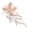 thumbnail image 3 of Broche elegante con forma de flor de aleación y diamantes de imitación para mujer, accesorio de joyería para decoración de ropa, 3 of 14