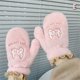 thumbnail image 1 of 2022 New Korean Style Women Winter Outdoor Gloves Cute Fluffy Bear Plush Gloves Soft Full Finger Mittens Thick and Warm Gloves He Qiyong unisex, 1 of 2