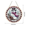 thumbnail image 3 of Letrero Colgante de Madera con Muñeco de Nieve y Árbol de Navidad | Decoración Festiva para Pared | Diseño Clásico de Madera | 1 Unidad, 3 of 6