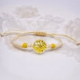 thumbnail image 2 of Nvzi-c handmade beaded bracelet, suitable for both men and women, transparent crystal life tree stem flower woven rope bracelet, stretchable bracelet (yellow), 2 of 2