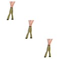 thumbnail image 3 of sweethay Calcetines altos a rayas sobre la rodilla Estilo simple Cosplay largo Día de San Valentín para diario Fiesta de Halloween Raya negra Type2 NO2, 3 of 6