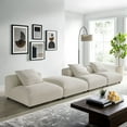 thumbnail image 1 of Modway Solace 4-Piece Modular Upholstered Fabric Sectional Sofa in Salt, 1 of 10