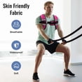 thumbnail image 4 of Temogu-gilet Lesté pour Femmes et Hommes avec Bande Réfléchissante et Boucle Réglable, Gilet de Rucking Confortable et Durable pour Marche, Course et Entraînement de Force, 10lbs-Rose, 4 of 4