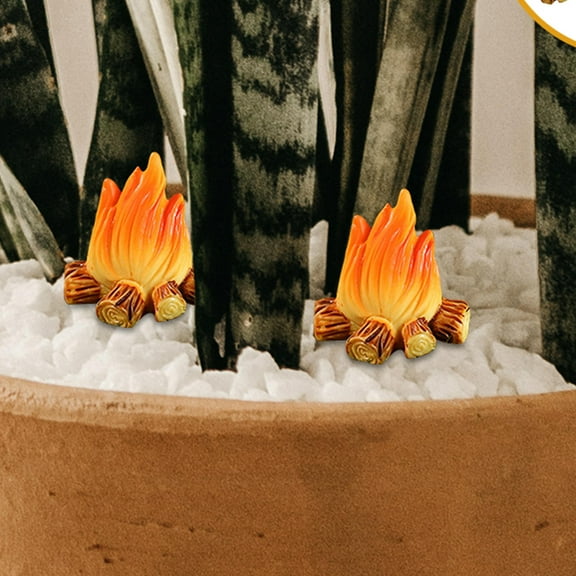 SOPOTUTU 10Pcs Assorted Color Resin Bonfire Figurines for Christmas New Year Holiday Home Decor