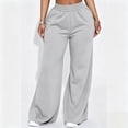 thumbnail image 2 of Stralyhd Womens Sweatpants Wide Leg Baggy Pants High Waist Workout Casual Fall Pants with Pockets Light Gray XL, 2 of 5