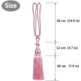thumbnail image 5 of 2 clips de cortina para corbata, correas de cuerda para cortina, con borlas largas, cuerda de retención para decoración del hogar y cortinas de ventana de oficina, correas de cuerda para corbata (rosa) JM, 5 of 5