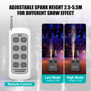 2pcs Cold Spark Firework Machine, 3 Gears Height Adjustable DMX Stage Effect Machine with Flight Case for Wedding Stage DJ Disco Dance Show,Black