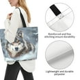 thumbnail image 3 of Fotbe Majestic Snowy Wolf Bolsa Tote Estética de Lona con Estampado para Mujer - Bolsa Reutilizable de Hombro Casual para Vacaciones, Compras, Trabajo y Gimnasio, 3 of 8